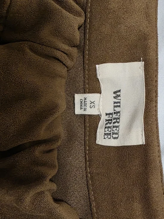 Wilfred Brown Wrap-Front Mini Skirt - Picture 3 of 3